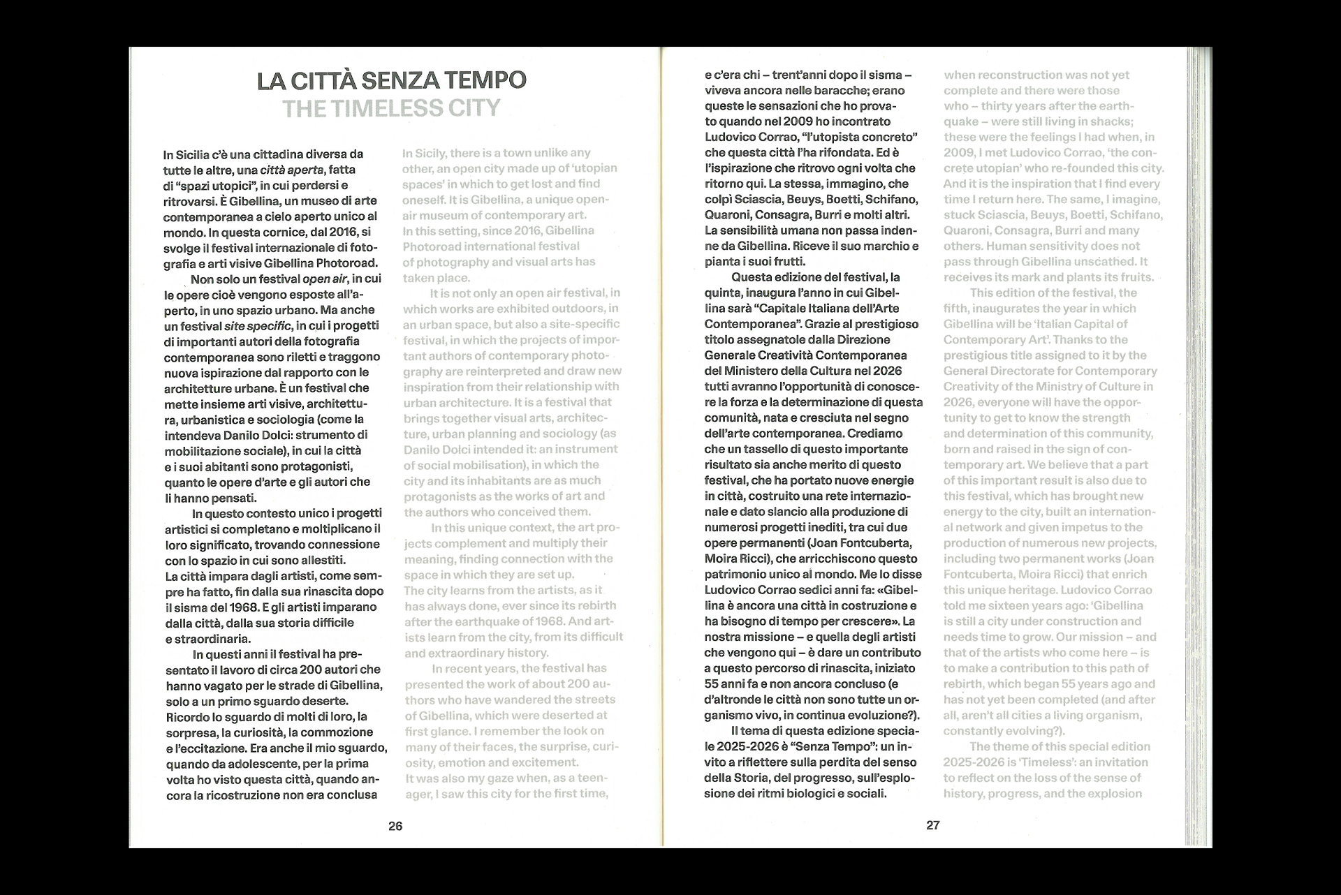 Gibellina Photoroad Festival Special Edition. Designed at Bahut studio.
